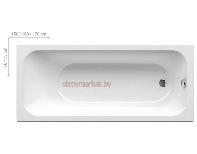 Ванна прямоугольная RAVAK Chrome 160x70 C731000000 - фото1 Ванна прямоугольная RAVAK Chrome 160x70 C731000000 - фото1